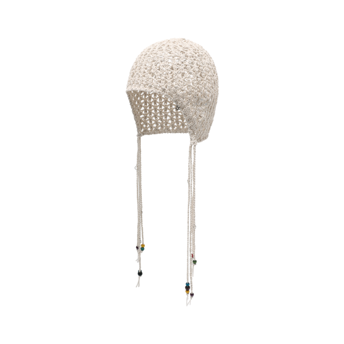 (W) 더바이닐하우스 비디드 크로셰 비니 아이보리((W) Thevinylhouse Beaded Crochet Beanie Ivory) - 2