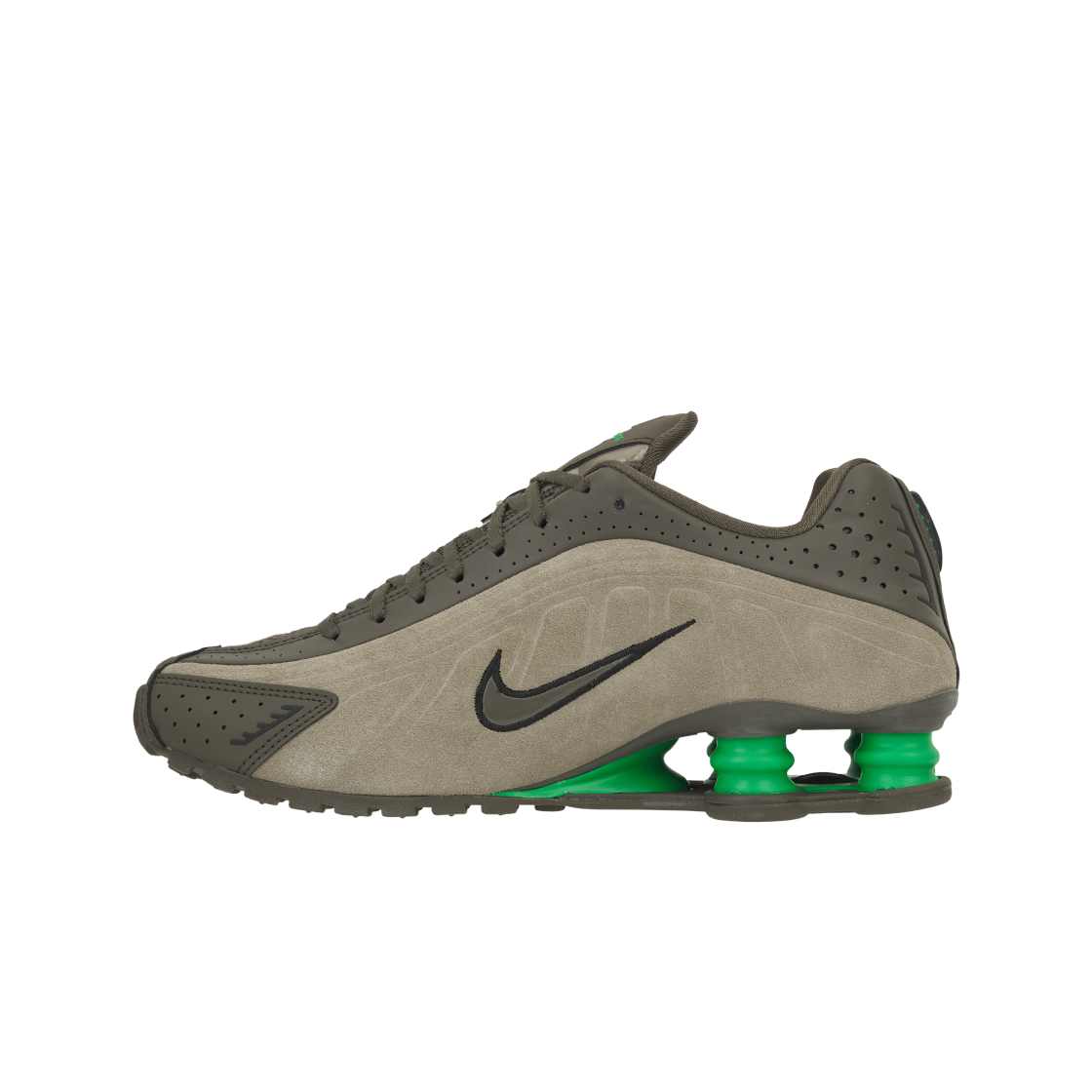 (W) 나이키 샥스 R4 올리브 카키 그린 쇼크((W) Nike Shox R4 Olive Khaki Green Shock) - 3