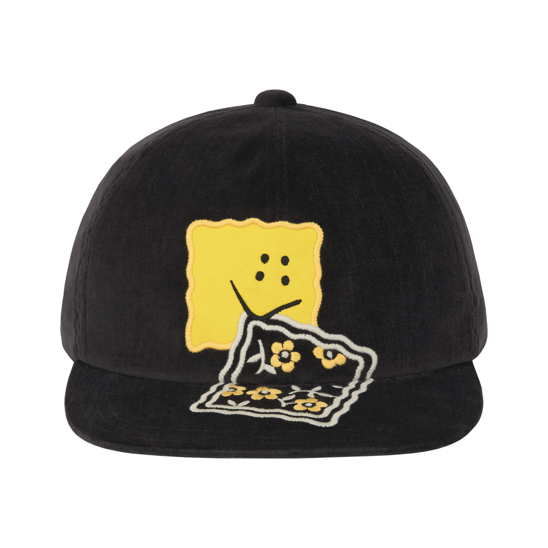 캐피탈 벨베틴 베이스볼 캡 패키쉬 레인보우 자수 블랙(Kapital Velveteen Baseball Cap Peckish Rainbow Embroidery Black) - 2