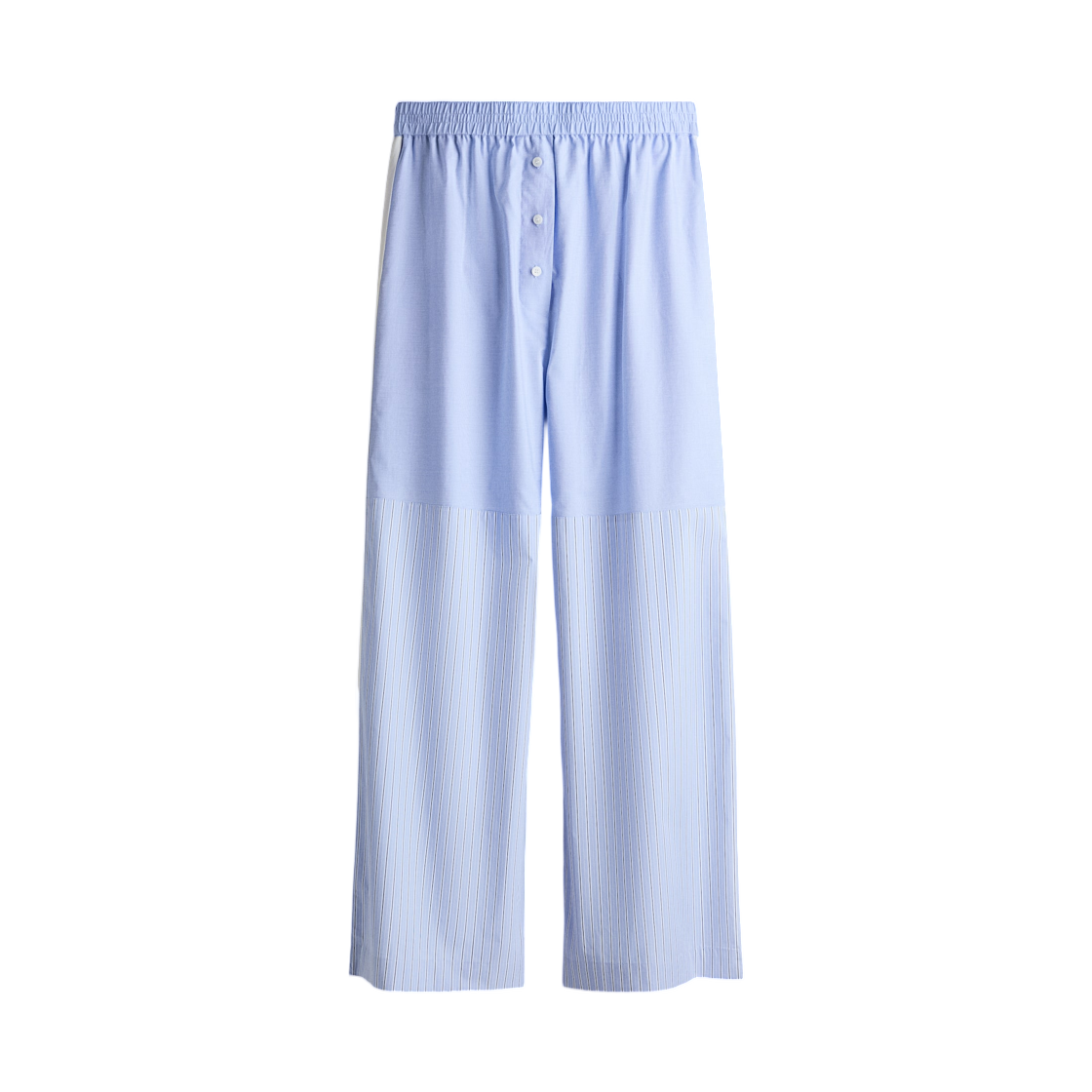 (W) 에이치앤엠 x 스텔라 맥카트니 패널 포플린 팬츠 블루 스트라이프((W) H&M x Stella McCartney Paneled Poplin Pants Blue Striped)