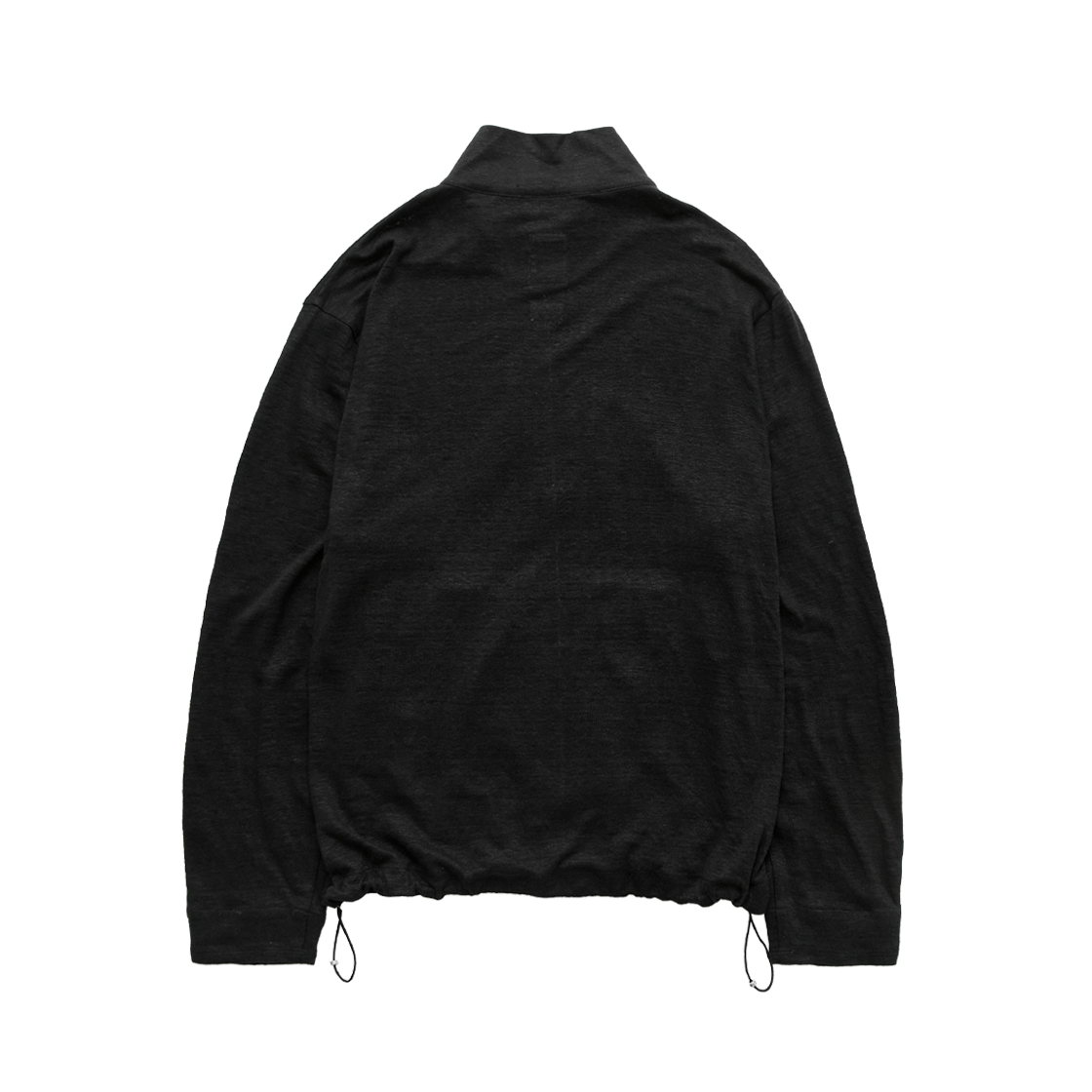 폴리테루 실키 린넨 저지 집업 블랙(Polyteru Silky Linen Jersey Zip Up Black) - 2