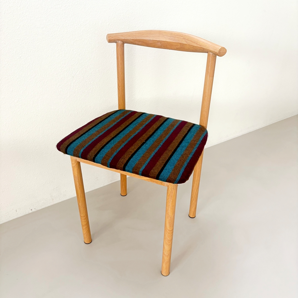 유라이크왓 스트라이프 등받이 의자 (퍼플)(you like what stripe backrest chair (purple)) - 5