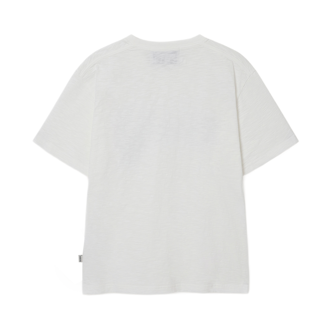 세터 웨이브 로고 슬럽 반팔 티셔츠 화이트(SATUR Wave Logo Slub T-Shirt White) - 2