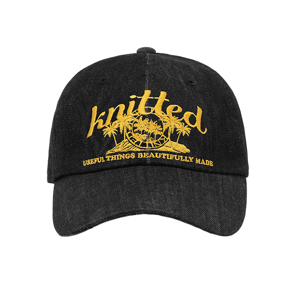 니티드 팜트리 로고 자수 볼캡 블랙(Knitted Palmtree Logo Ballcap Black)