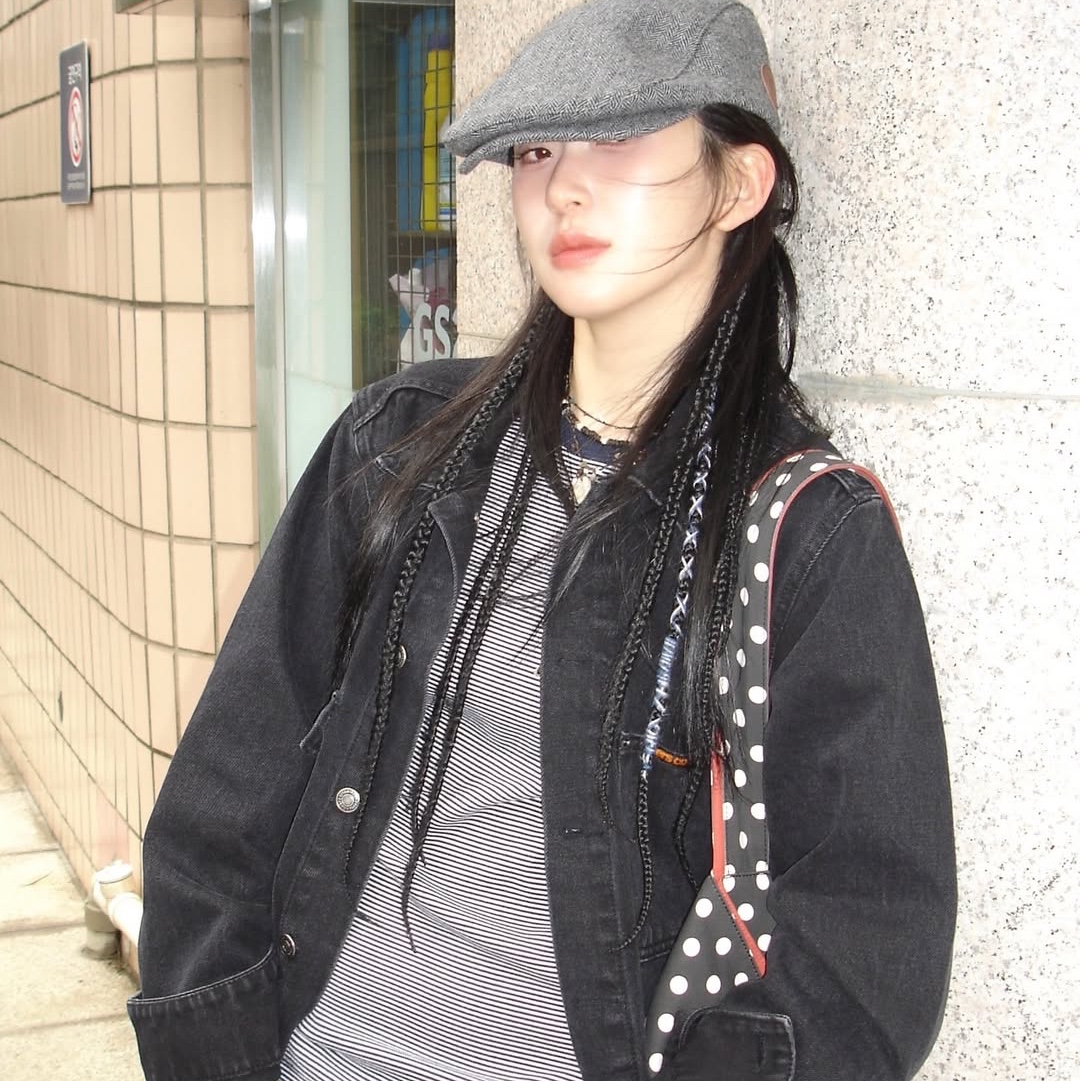ersco Denim Chore Jacket Black 착용 스타일 - 1