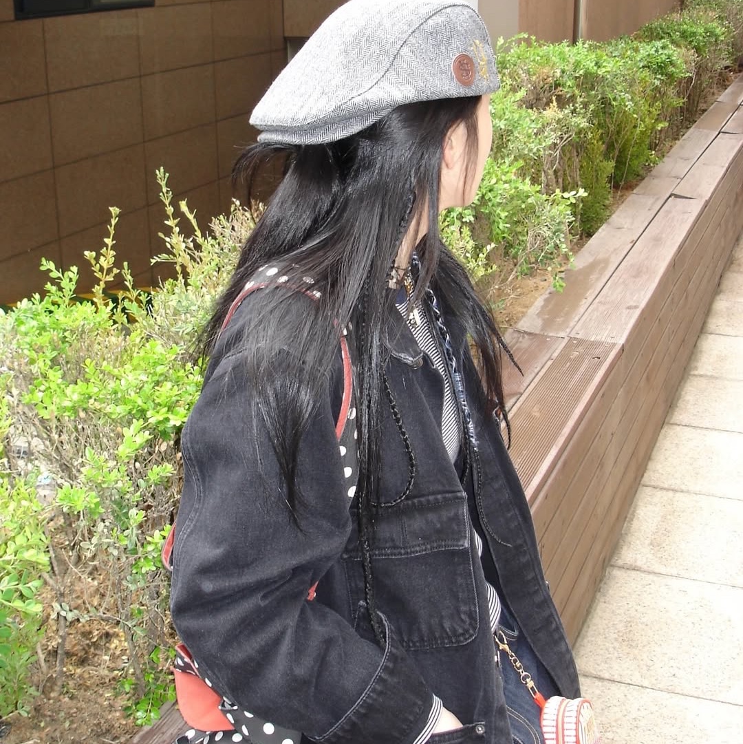 ersco Denim Chore Jacket Black 착용 스타일 - 4