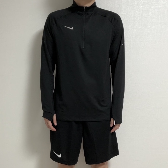 Nike Stride Dri-Fit 1/4 Zip Running Top Black- Asia, Nike Dri-Fit Park 3 Shorts Black (Bundle of 2) 착용 스타일 - 2