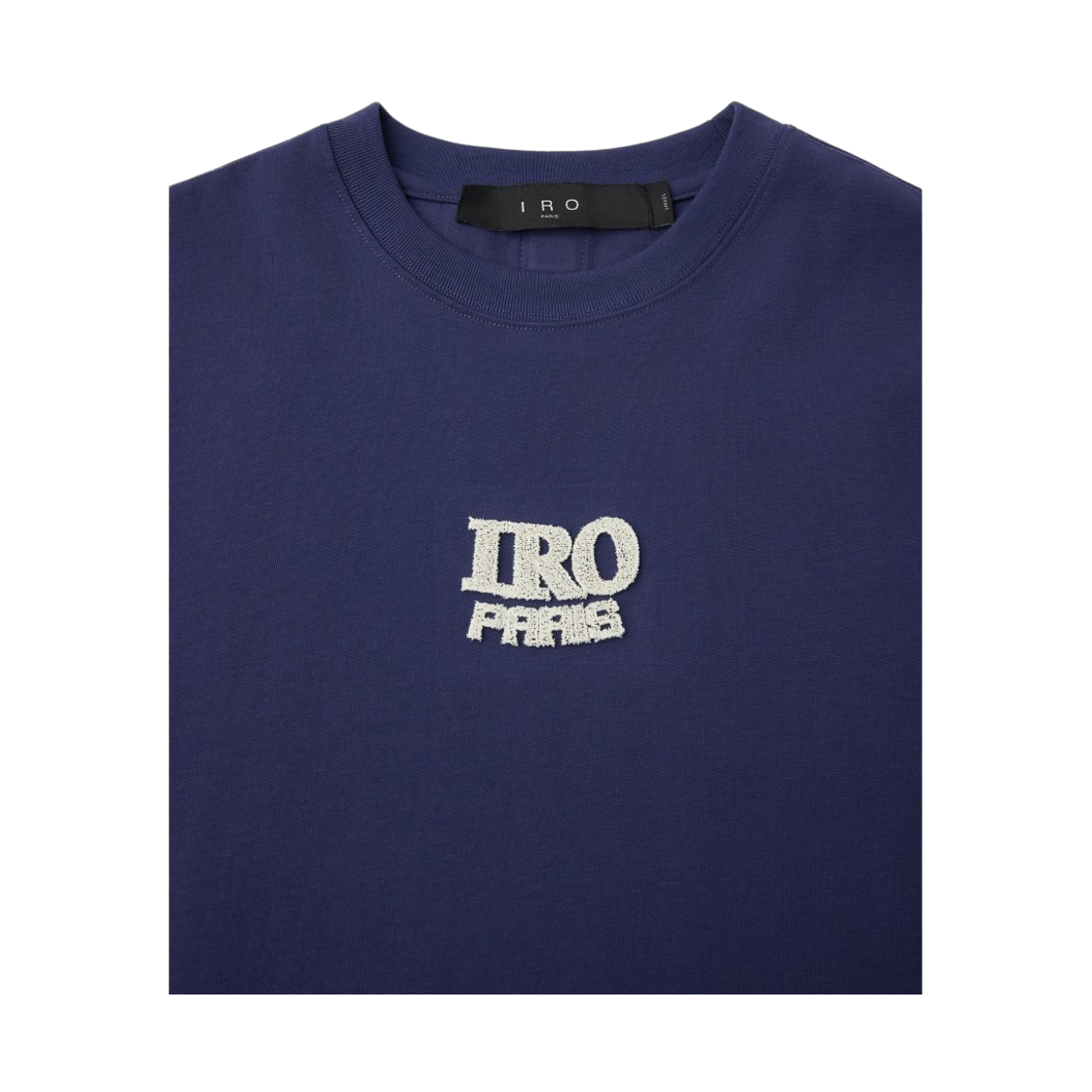 이로 질감 아트워크 반팔 티셔츠 블루(Iro Textured Artwork Short Sleeve T-Shirt Blue) - 4