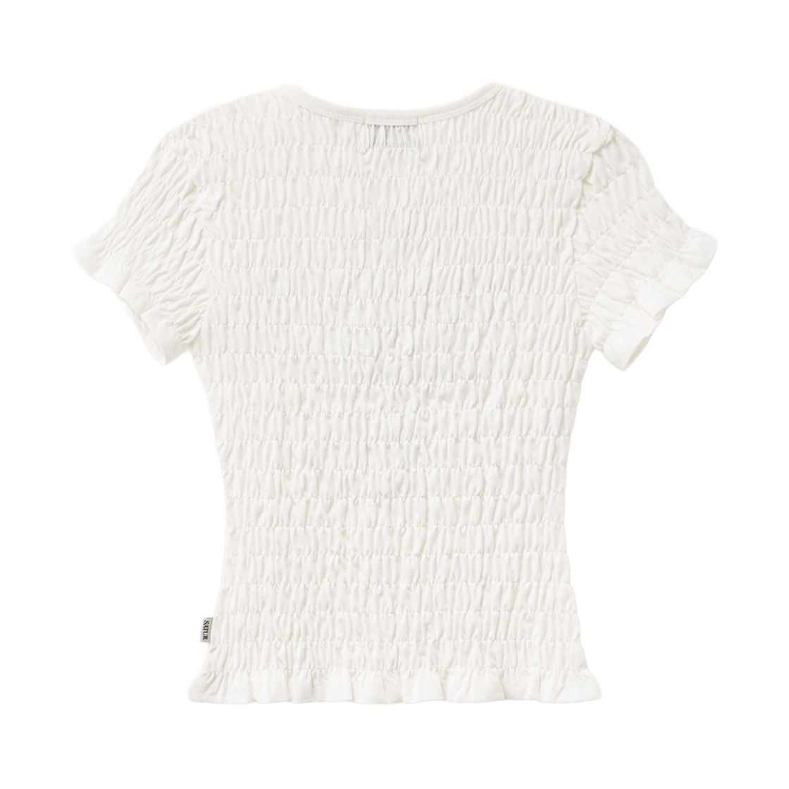 세터 우먼 시트론 스모킹 반팔 티셔츠 화이트(SATUR W Citron Smocked T-Shirt White) - 2