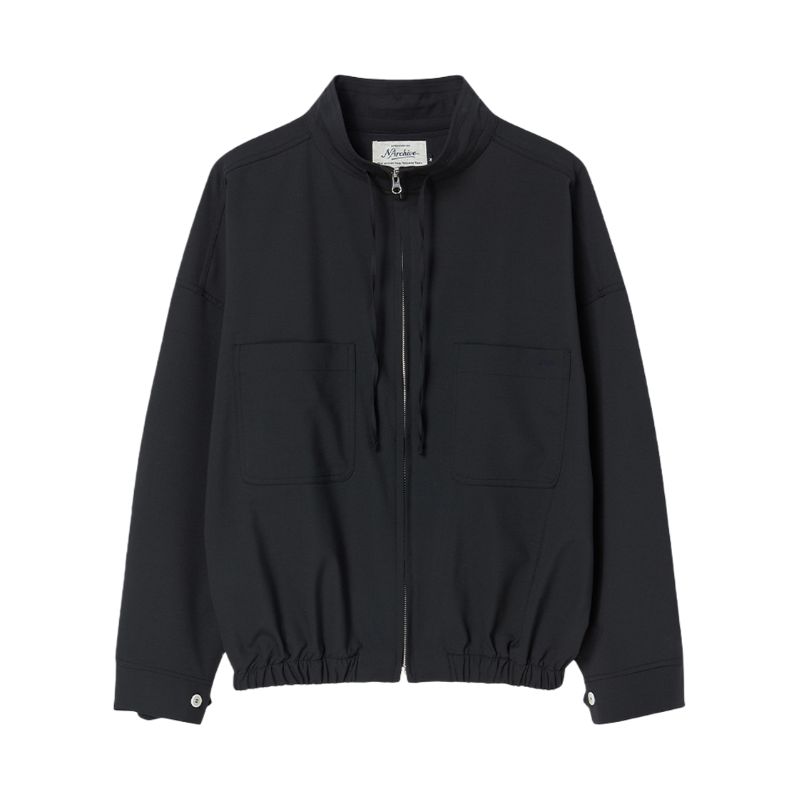 엔 아카이브 럭스 블렌드 페브릭 유틸리티 블루종 블랙(N ARCHIVE Lux Blend Fabric Utility Blouson Black)