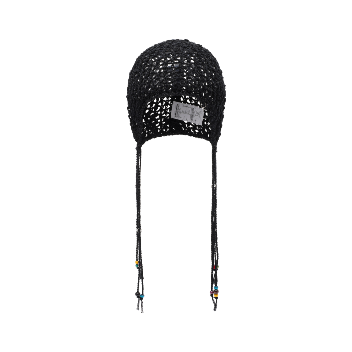 (W) 더바이닐하우스 비디드 크로셰 비니 블랙((W) Thevinylhouse Beaded Crochet Beanie Black)