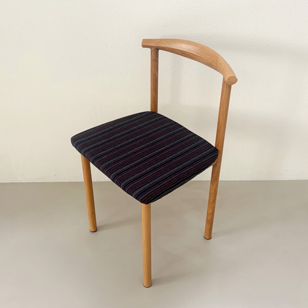 유라이크왓 슬림 스트라이프 등받이 의자 (네이비)(you like what Slim stripe backrest chair (navy)) - 5