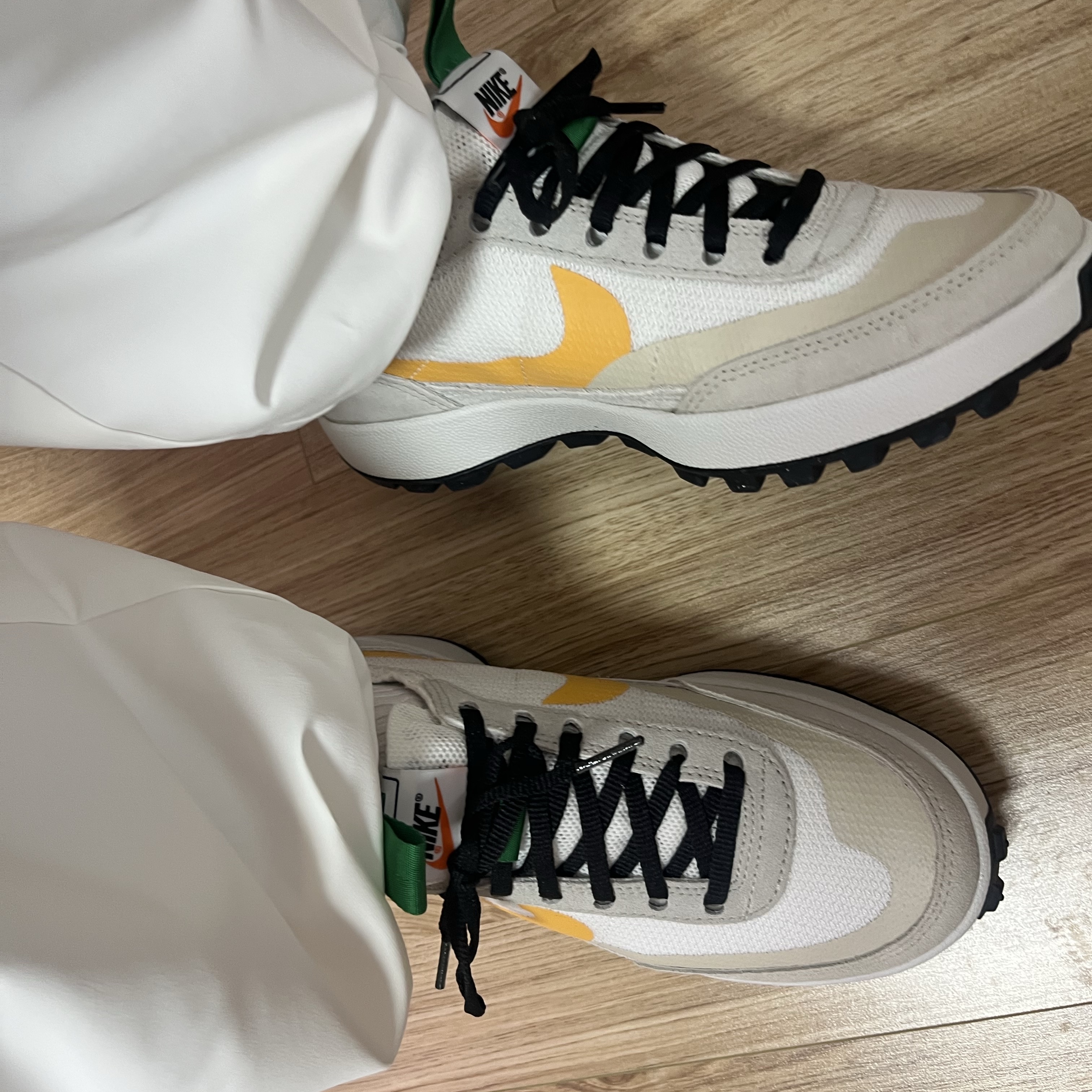 Nike x Tom Sachs General Purpose Shoe Pine Green University Gold 착용 스타일