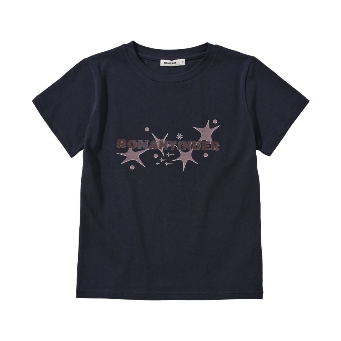 로맨티누어 로고 스파크 티셔츠 네이비(ROMANTINUER Logo Spark T-Shirt Navy)