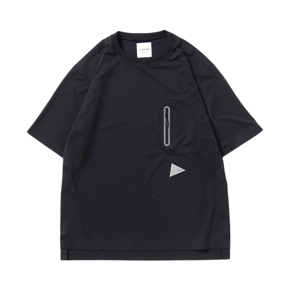 앤드 원더 심리스 숏슬리브 티셔츠 블랙(And Wander Seamless Short Sleeve T-Shirt Black)