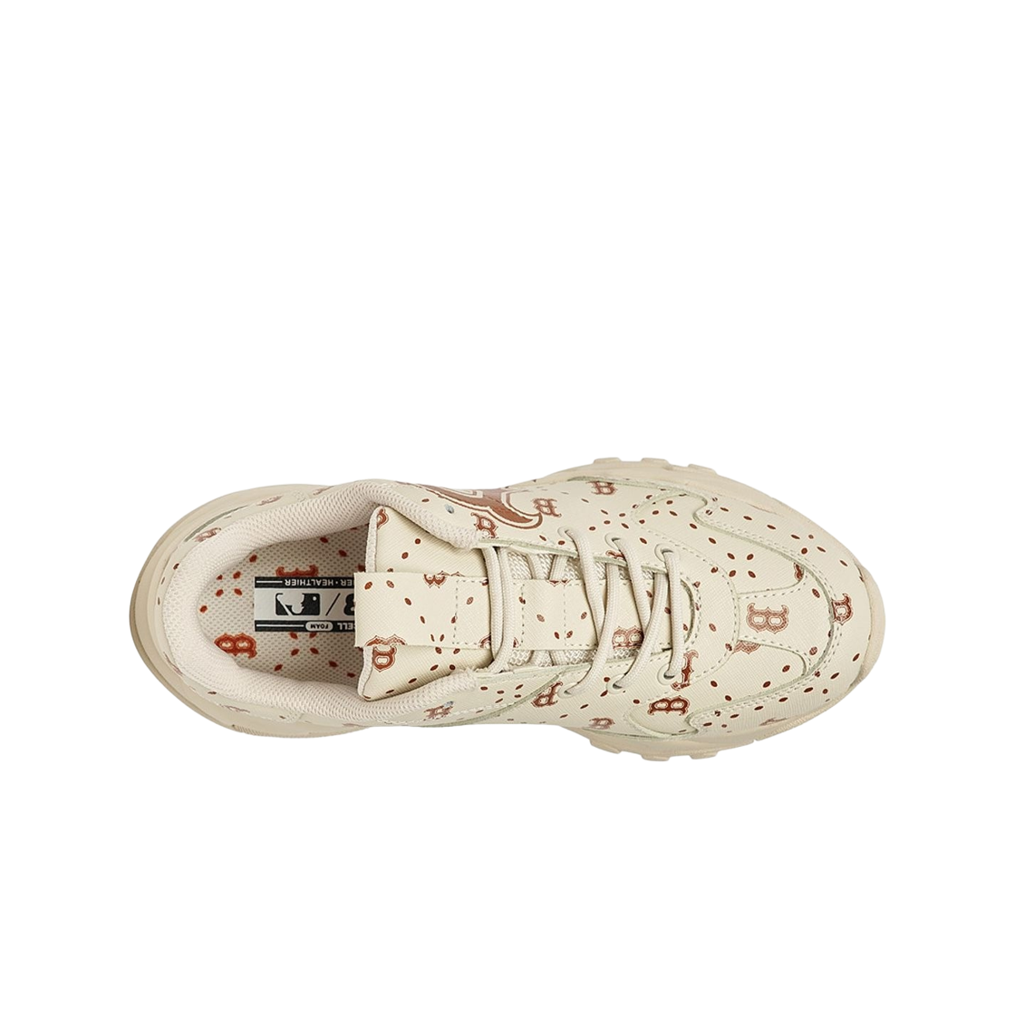 MLB 빅볼 청키 사피아노 다이아 모노그램 BOS 베이지(MLB Bigball Chunky Saffiano Dia Monogram BOS Beige) - 2