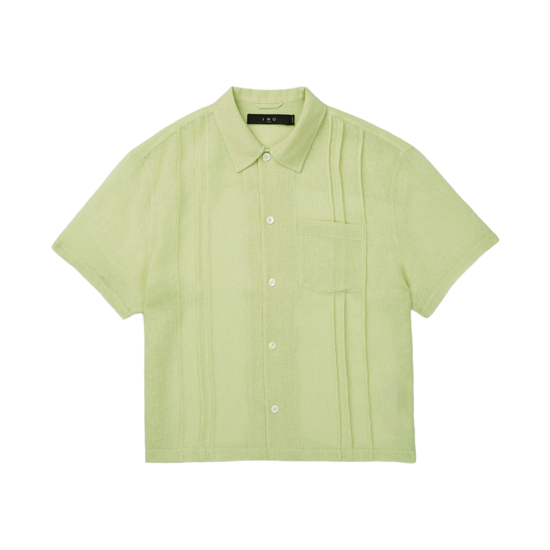 이로 거즈 오간자 레이어드 반팔 셔츠 옐로우(Iro Gauze Organza Layered Short Sleeve Shirt Yellow)