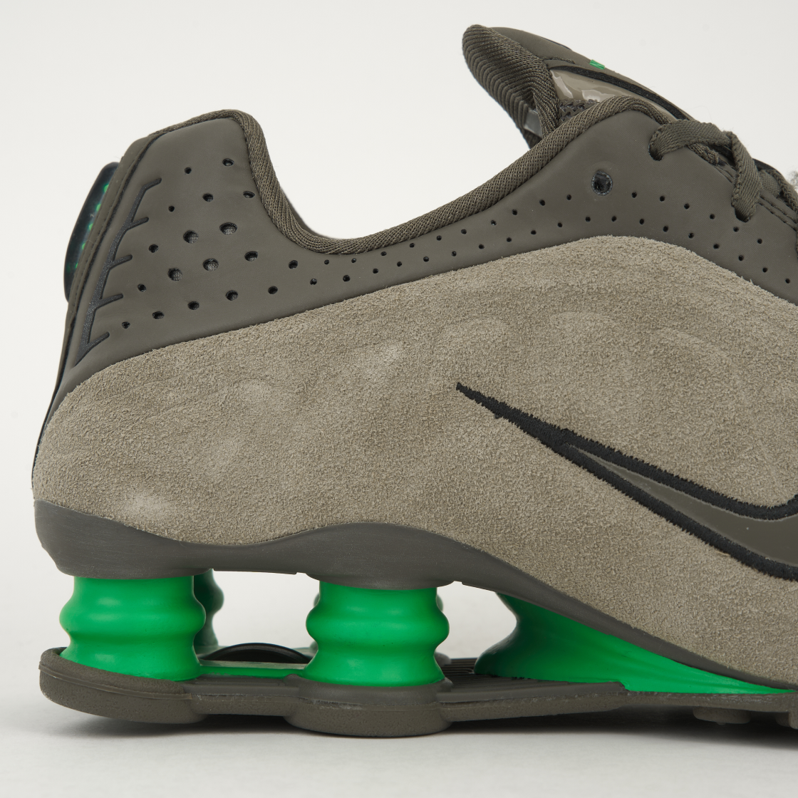 (W) 나이키 샥스 R4 올리브 카키 그린 쇼크((W) Nike Shox R4 Olive Khaki Green Shock) - 8