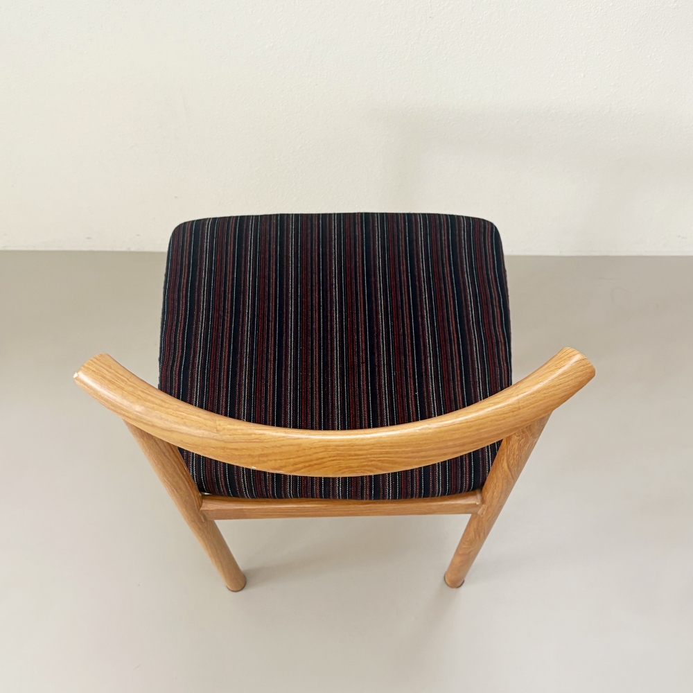 유라이크왓 슬림 스트라이프 등받이 의자 (네이비)(you like what Slim stripe backrest chair (navy)) - 6