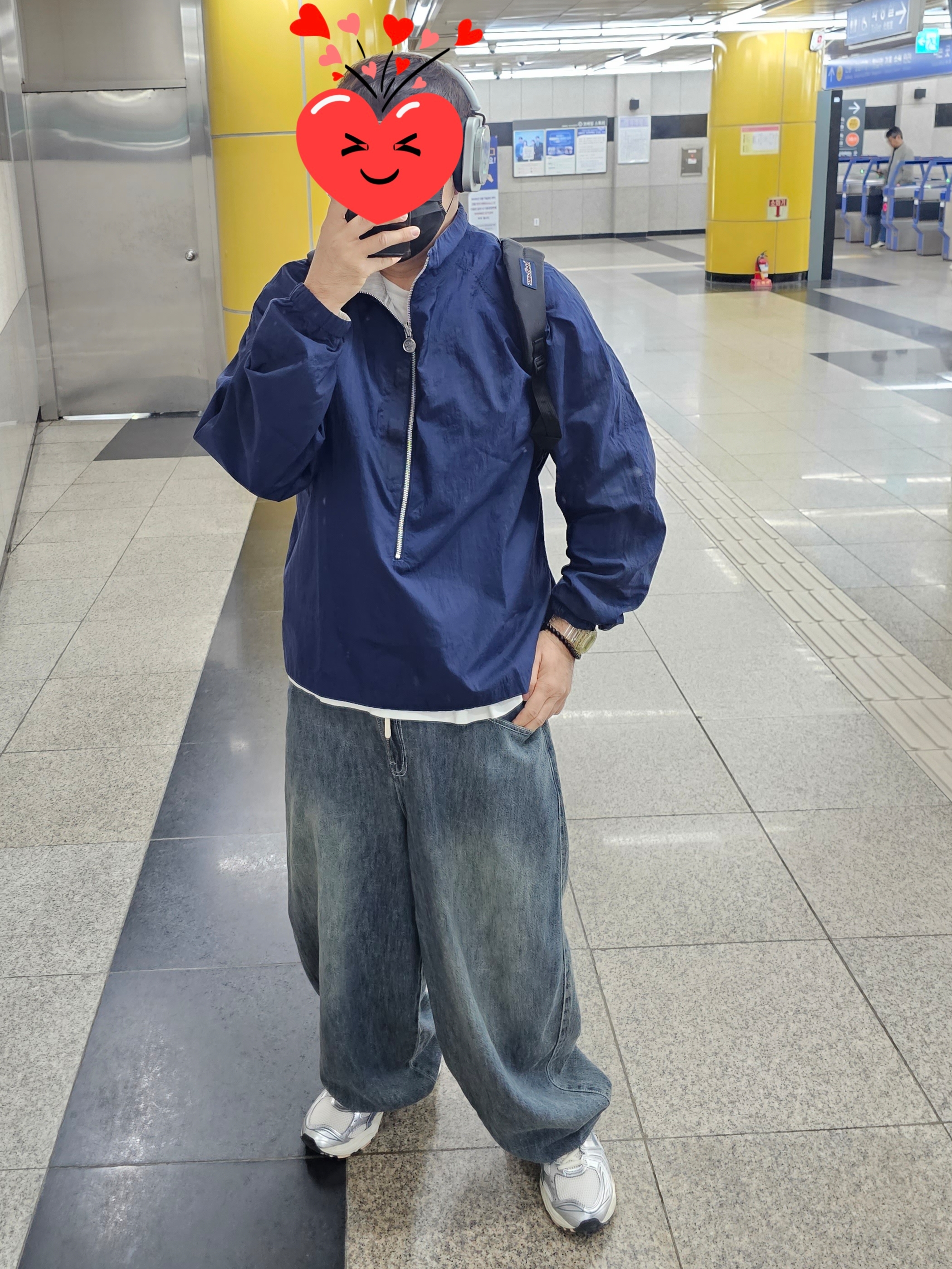 Nike x Kim Jones Reversible Wind Breaker Navy - US/EU 착용 스타일 - 1