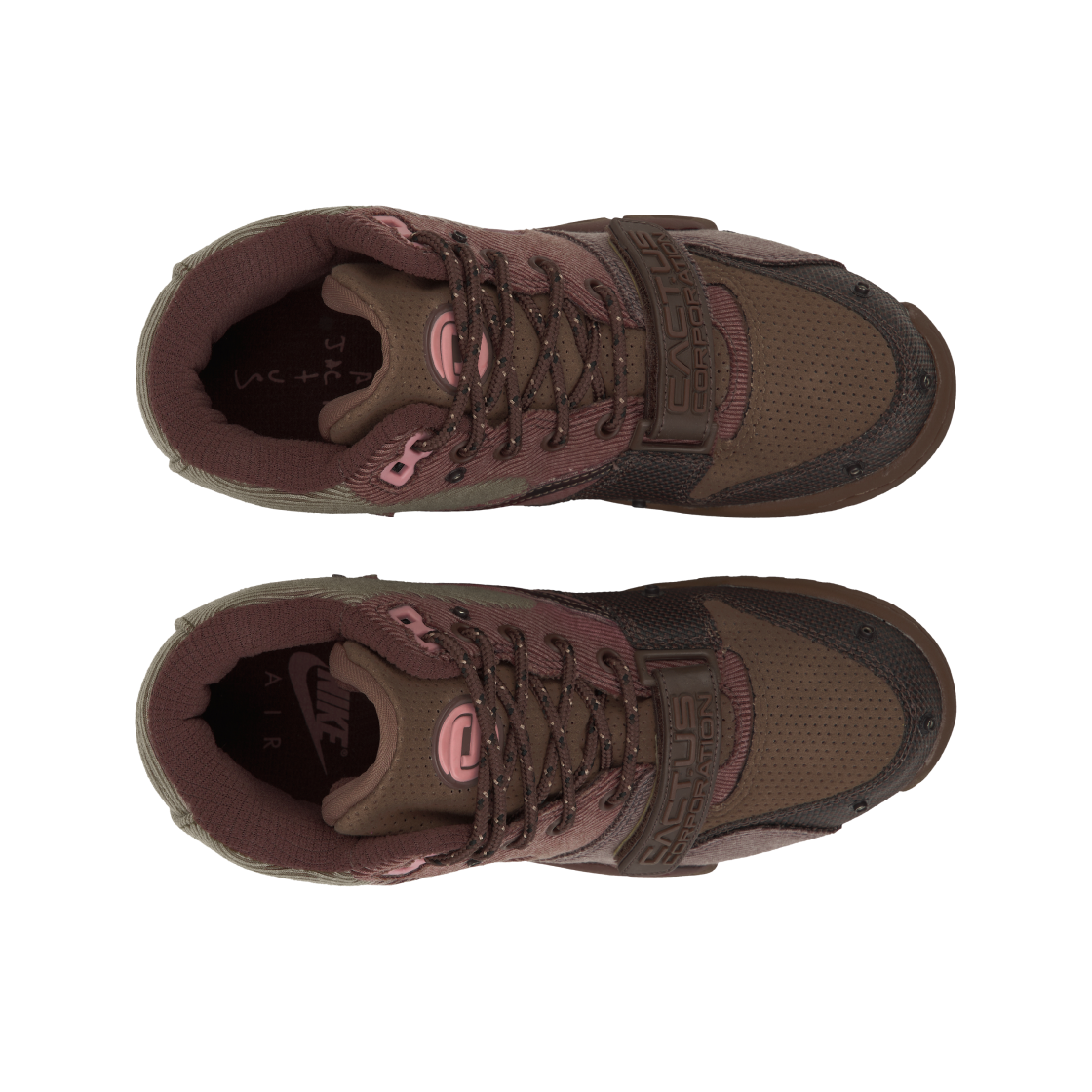 나이키 x 트래비스 스캇 에어 트레이너 1 아키오 브라운 앤 러스트 핑크(Nike x Travis Scott Air Trainer 1 Archaeo Brown and Rust Pink) - 5