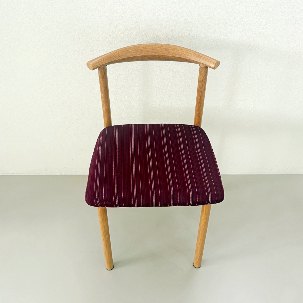 유라이크왓 슬림 스트라이프 등받이 의자 (와인)(you like what Slim stripe backrest chair (wine)) - 4