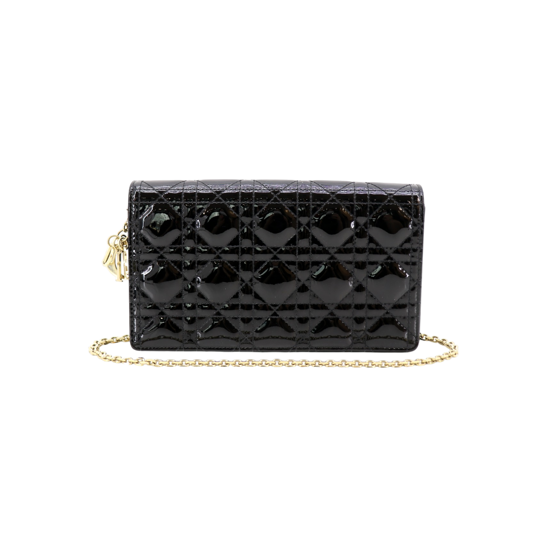 ITFO99WV6C3V Dior WOC Patent Chain Pouch S0204
