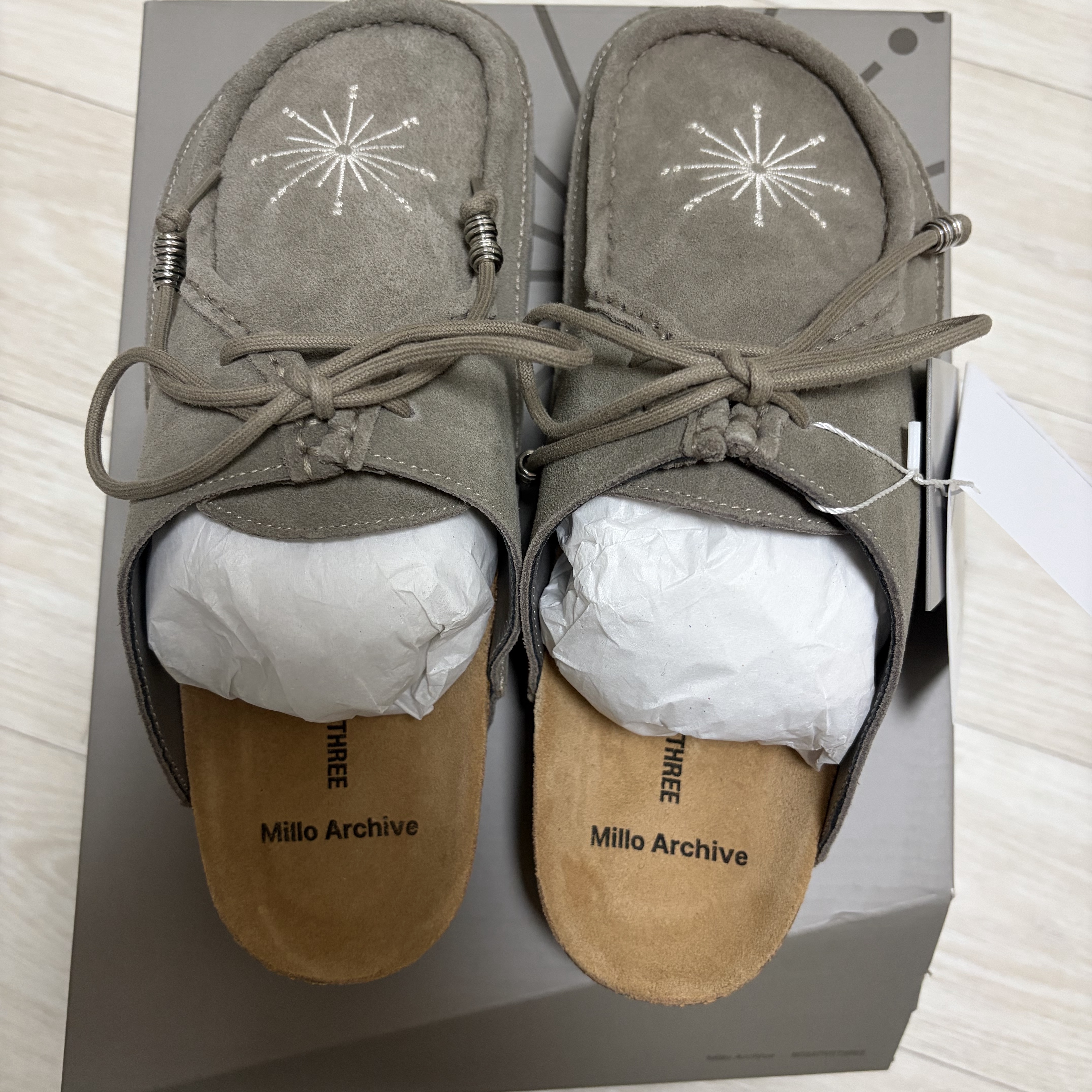 Millo Archive X Negative Three Crescendo Desert Mule Beige 착용 스타일 - 1