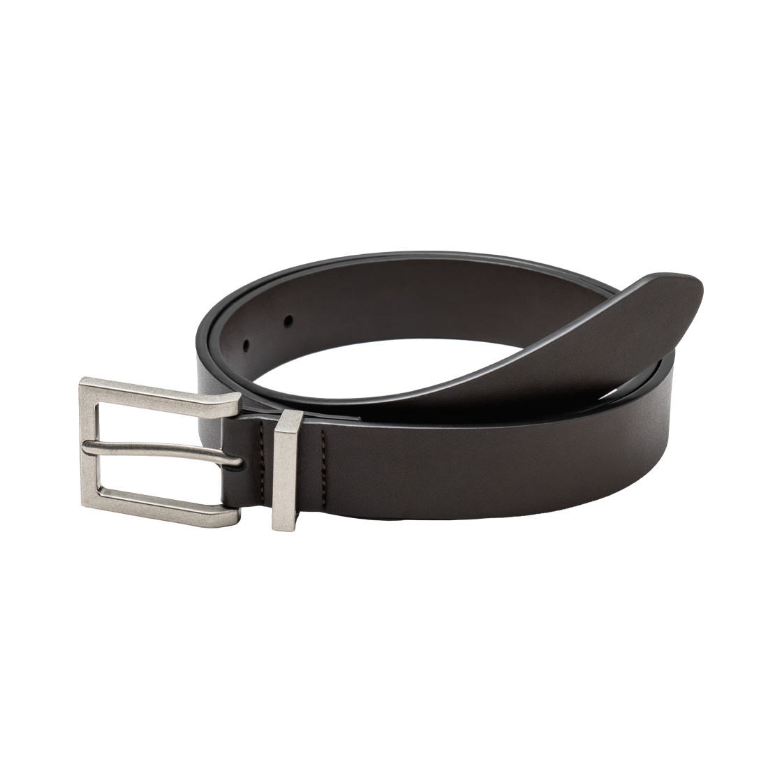 누아트스튜디오 클래식 스퀘어 레더 벨트 브라운 스크레치 실버(NUARTSTUDIO Classic Square Leather Belt Brown Scratch Silver)