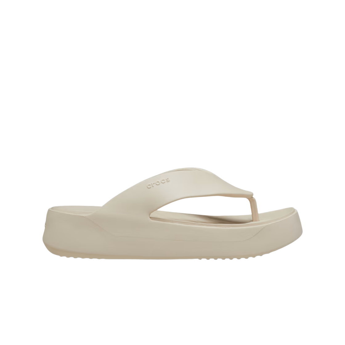 209410-160 (W) Crocs Getaway Platform Flip Stucco