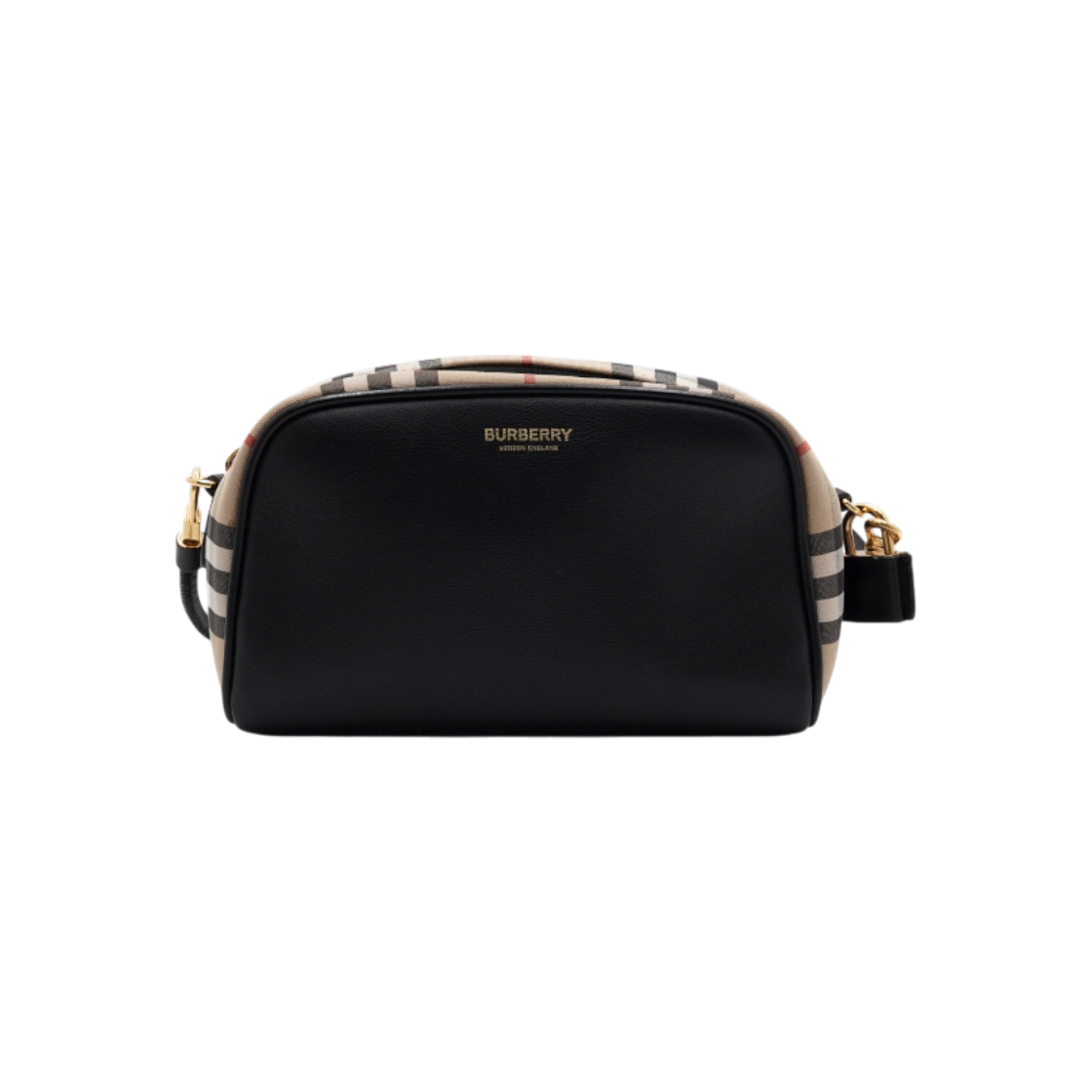 ITTNVE365WUF Burberry Vintage Check Leather Half Cube Crossbody Bag