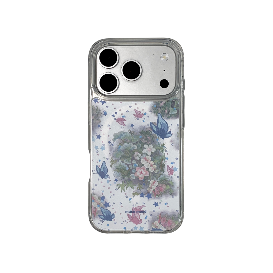 뮤즈무드 스타 버터플라이 맥세이프 클리어 휴대폰 케이스(Musemood Star Butterfly MagSafe Clear Phone Case)