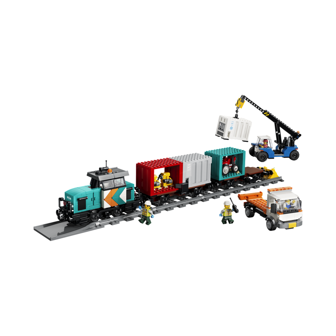 60509 Lego City Harbor Freight Train with Crane & Truck