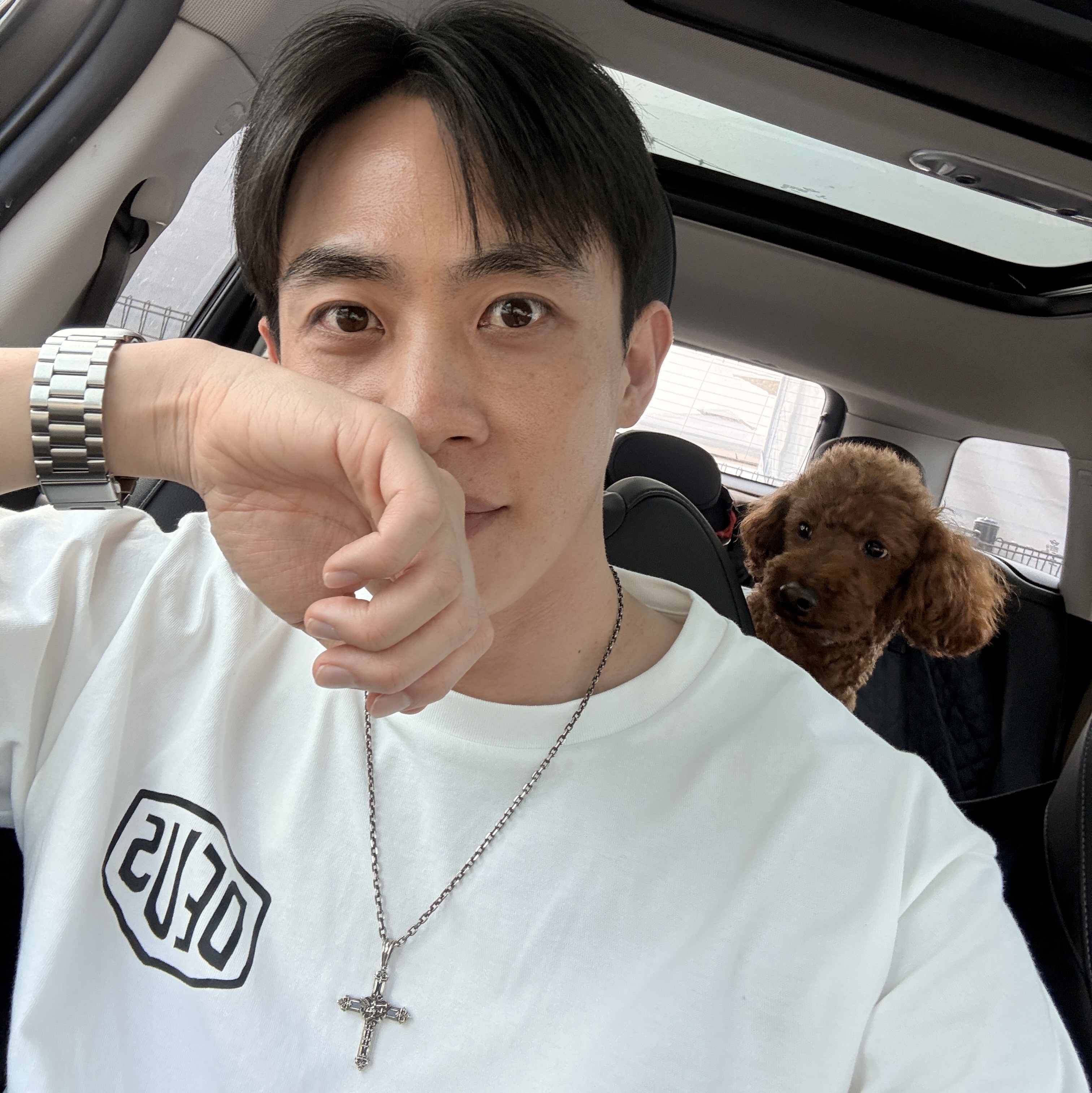 Deus Ex Machina Seoul College Address T-Shirt White, Keen Shanti Black Dawn Blue 착용 스타일 - 3