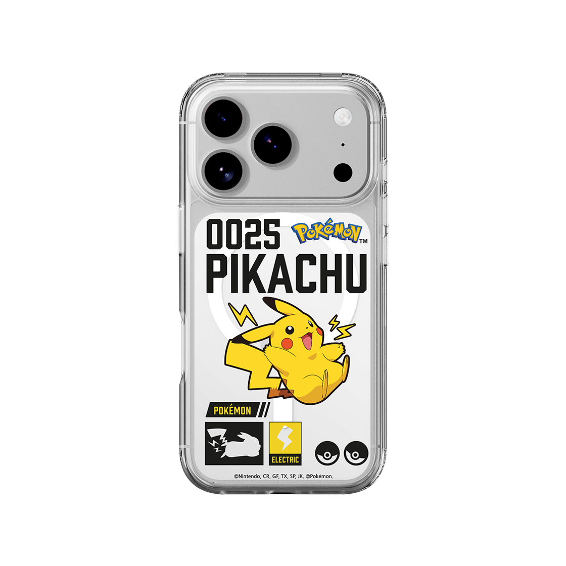 에스엘비에스 포켓몬 피카츄 인덱스 클리어 마그넷 케이스 for iPhone17 Series(SLBS Pokémon Pikachu Index Clear Magnet Case for iPhone17 Series)