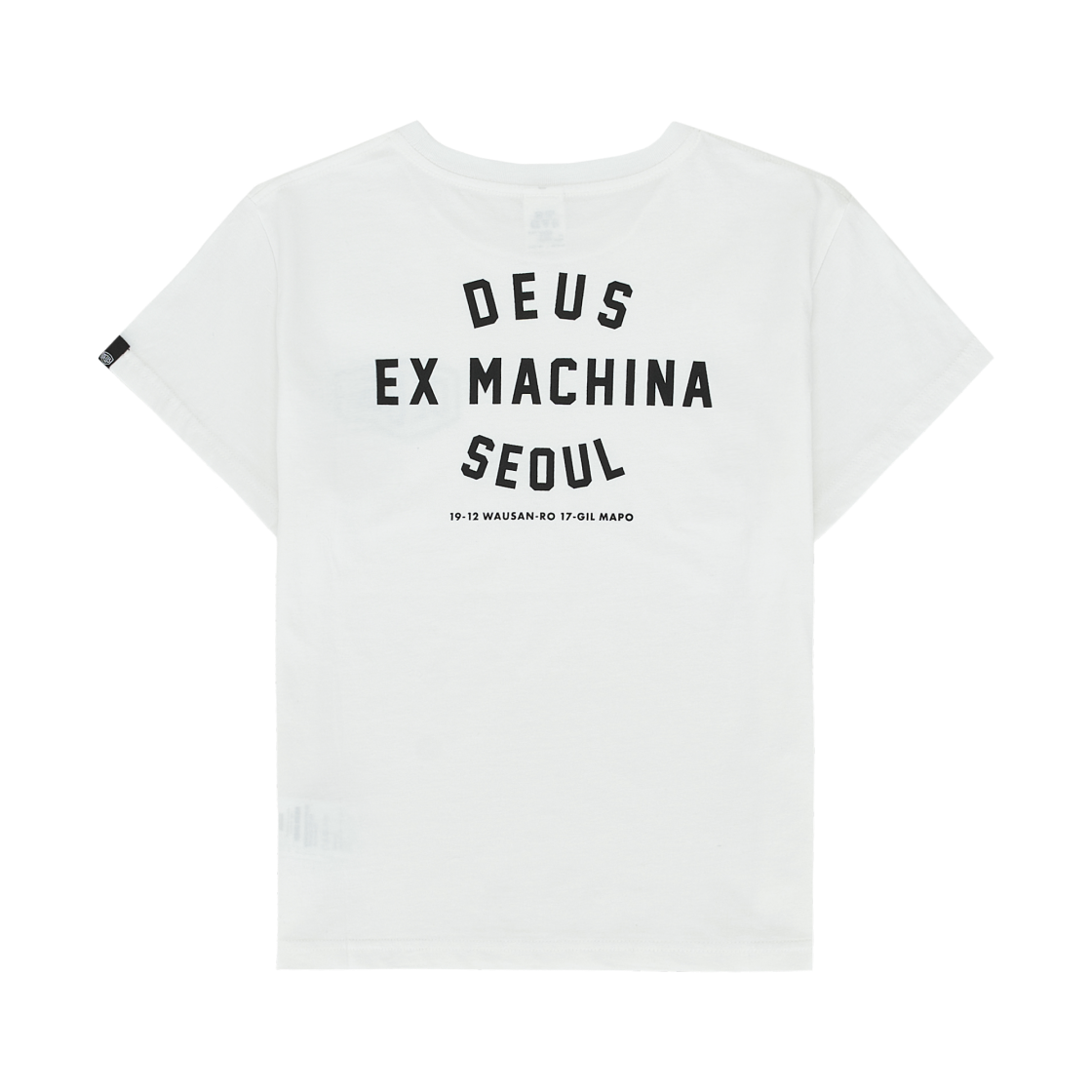 (키즈) 데우스 엑스 마키나 서울 컬리지 티셔츠 화이트((Kids) Deus Ex Machina College Seoul T-Shirt White)