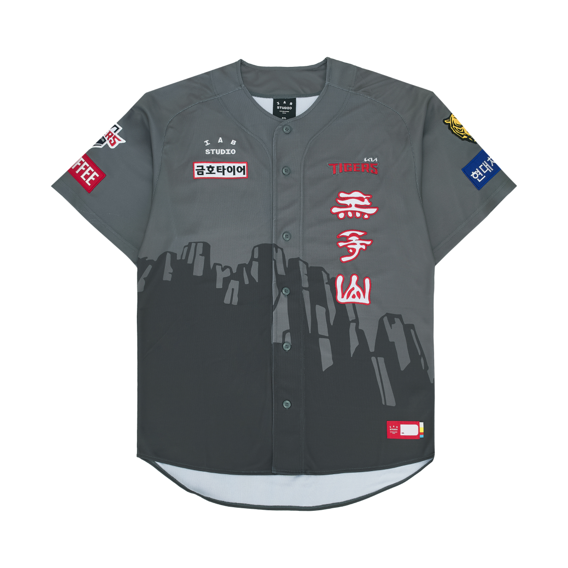 기아 타이거즈 x 아이앱 스튜디오 24 어센틱 무등산 유니폼 그레이 (논 마킹 버전)(Kia Tigers x IAB Studio 24 Authentic Mudeungsan Uniform Gray (Non Marking Ver.))