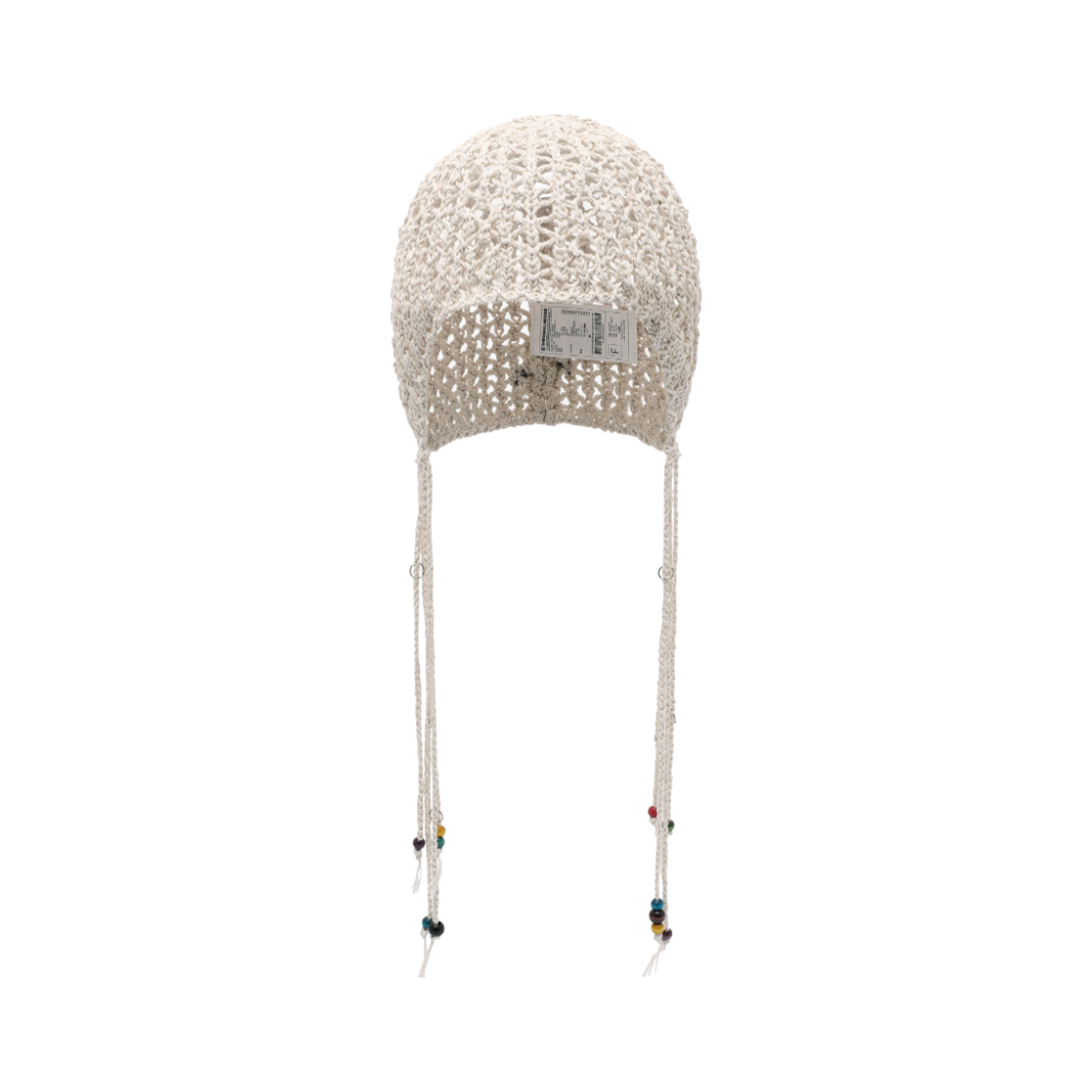 (W) 더바이닐하우스 비디드 크로셰 비니 아이보리((W) Thevinylhouse Beaded Crochet Beanie Ivory)