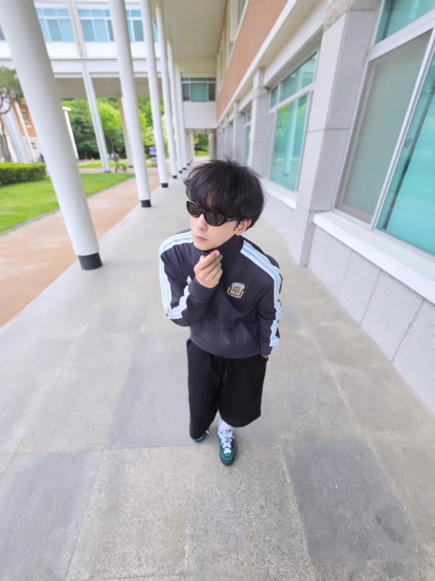 Adidas Argentina Beckenbauer Track Top Utility Black - KR Sizing, Adidas Argentina Beckenbauer Track Top Utility Black - US Sizing 착용 스타일 - 4