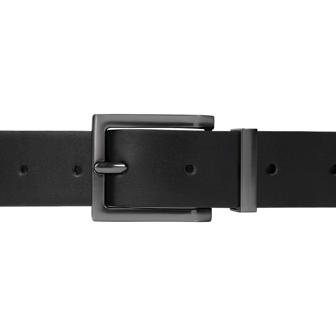 누아트스튜디오 클래식 스퀘어 레더 벨트 블랙 다크실버(NUARTSTUDIO Classic Square Leather Belt Black Dark Silver) - 2