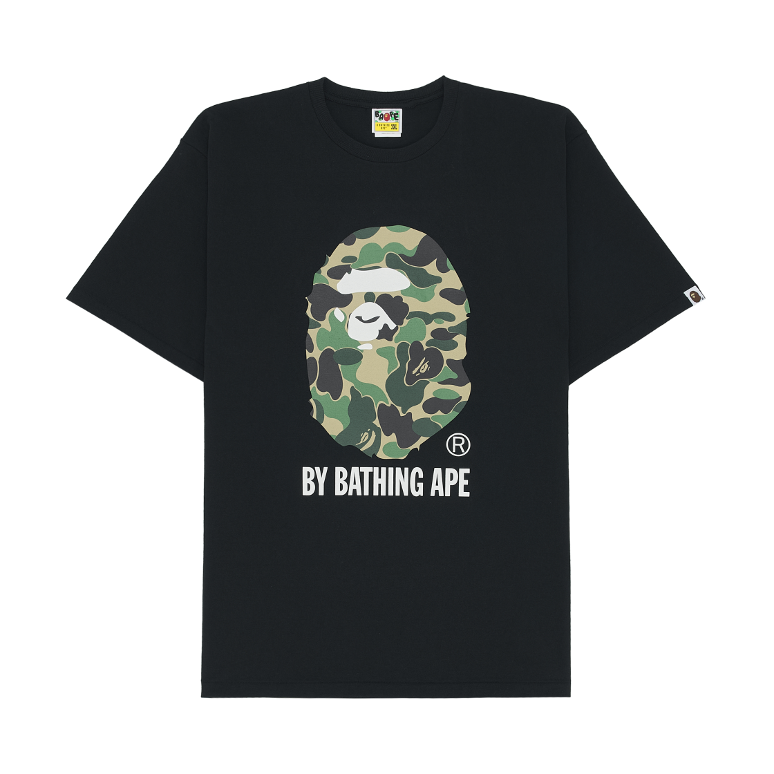 베이프 ABC 카모 바이 베이싱 에이프 티셔츠 블랙 그린(BAPE ABC Camo By Bathing Ape T-Shirt Black Green)
