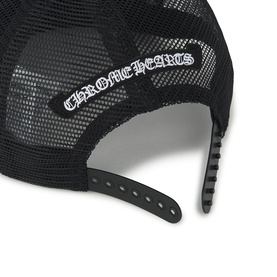 크롬하츠 세메터리 트러커 햇 블랙 오렌지 (스크롤 라벨 버전)(Chrome Hearts Cemetery Trucker Hat Black Orange (Scroll Label Ver.)) - 6
