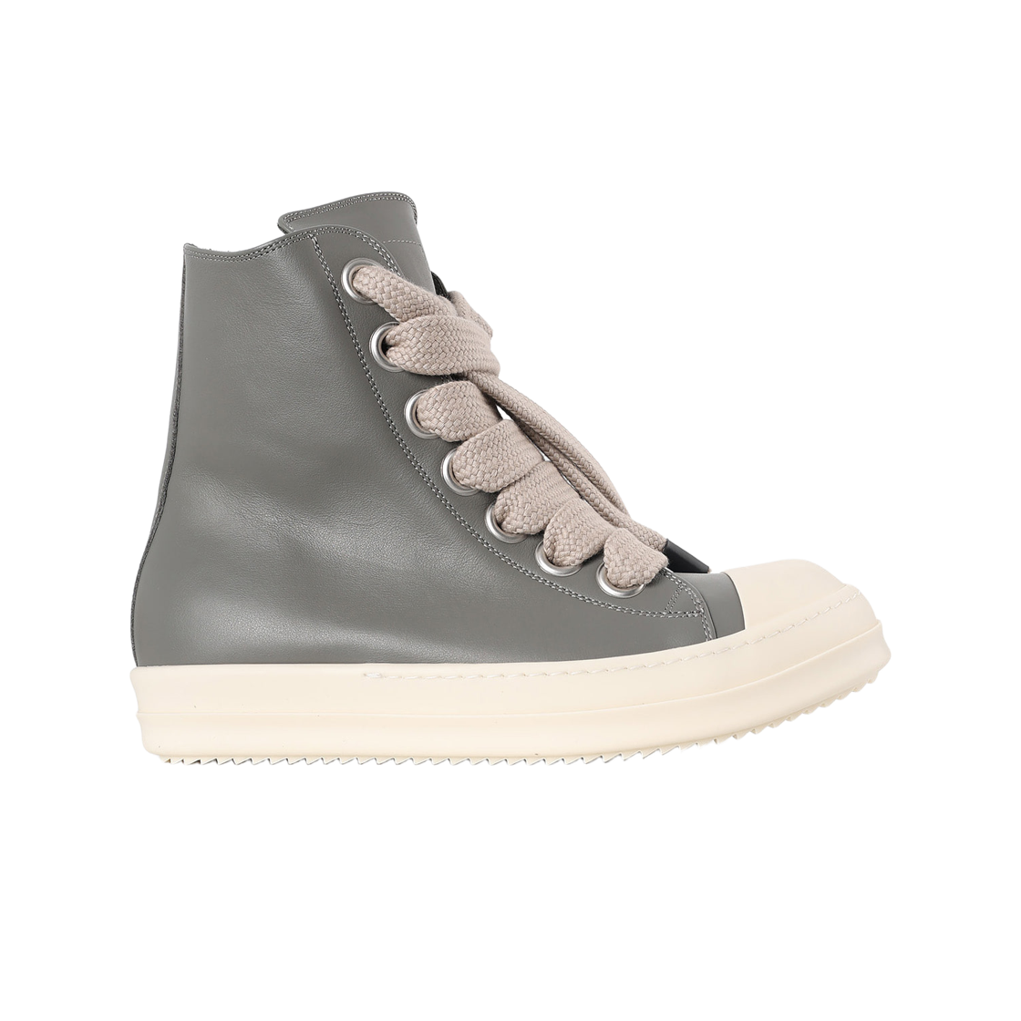 릭 오웬스 템플 점보레이스 풀 그레인 카우 레더 스니커즈 유카 밀크(Rick Owens Temple Jumbolace Sneakers in Full Grain Cow Leather Euca Milk)