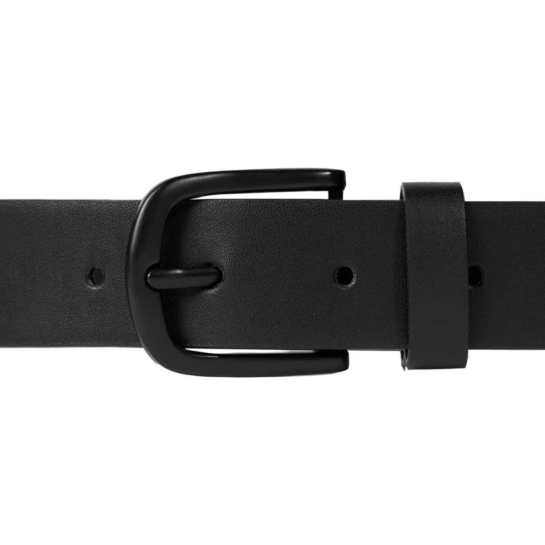 누아트스튜디오 베이직 라운드 레더 벨트 블랙 블랙무광(NUARTSTUDIO Basic Round Leather Belt Black Matte Black) - 2