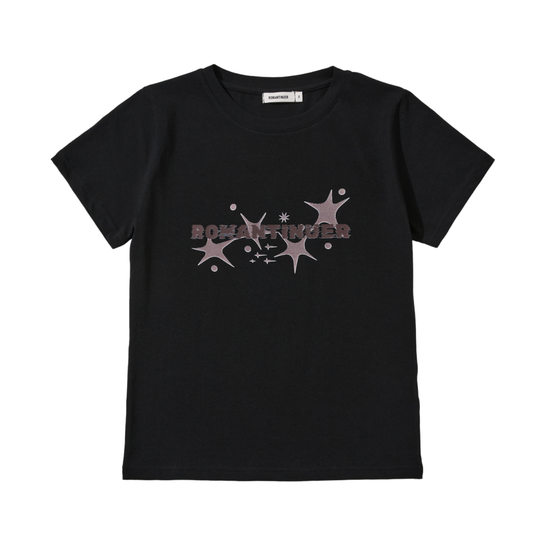 로맨티누어 로고 스파크 티셔츠 블랙(ROMANTINUER Logo Spark T-Shirt Black)