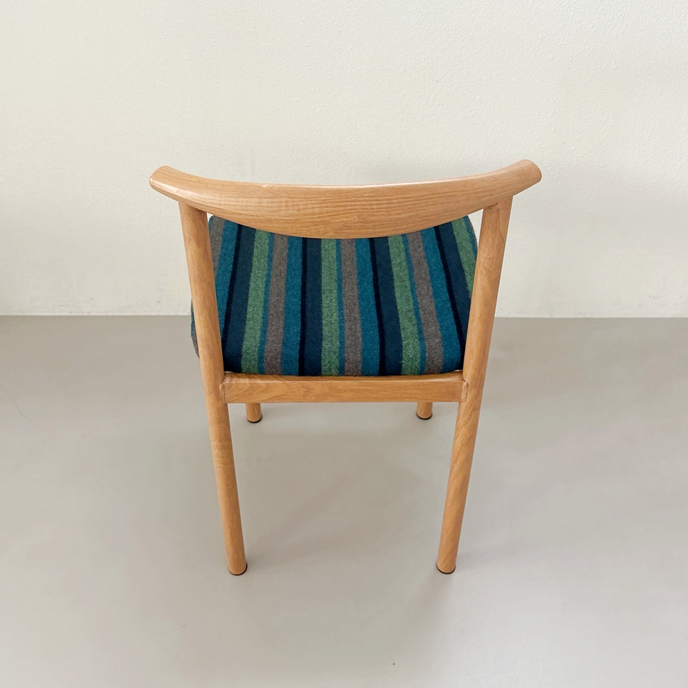 유라이크왓 스트라이프 등받이 의자 (그린)(you like what stripe backrest chair (green)) - 3