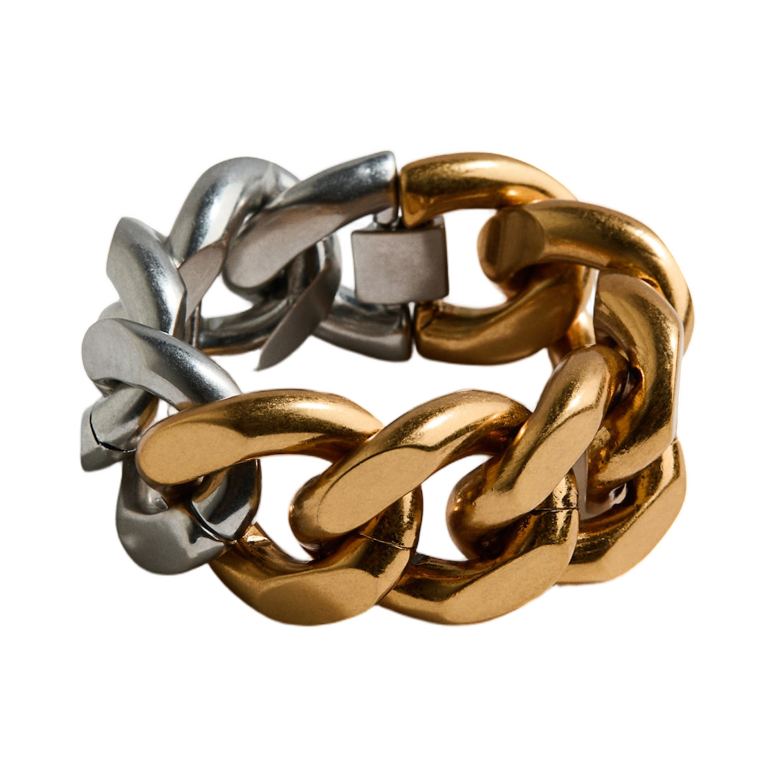 에이치앤엠 x 스텔라 맥카트니 투톤 브레이슬릿 골드 실버(H&M x Stella McCartney Two-Tone Bracelet Gold Silver)
