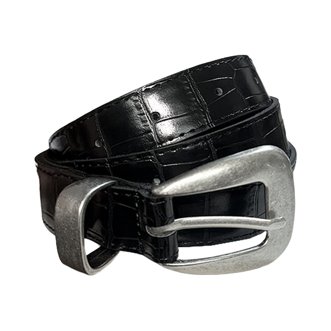 에이엑스커넥션 크로커다일 텍스쳐 벨트(AX CONNECTION Crocodile Texture Belt)