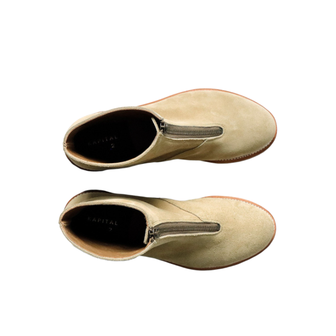 캐피탈 스웨이드 레더 집업 프리스코 부츠 베이지(Kapital Suede Leather Zip Up Frisco Boots Beige) - 2