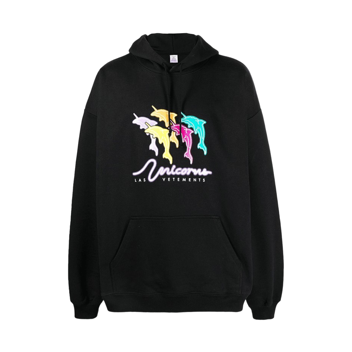 베트멍 돌핀 유니콘 후디 블랙(Vetements Dolphin Unicorn Hoodie Black) - 1